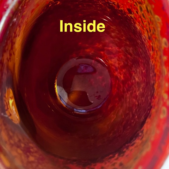 ZELLIQUE STUDIO Magma Vase / Unique VINTAGE AMERICAN ART GLASS / Slight Defects - Picture 7 of 16